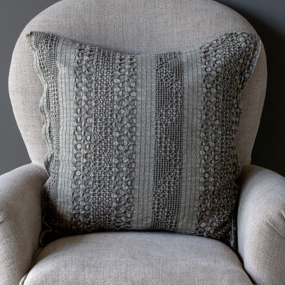 Heathered Waffle Weave Pillow- Grey-Park Hill-Lasting Impressions