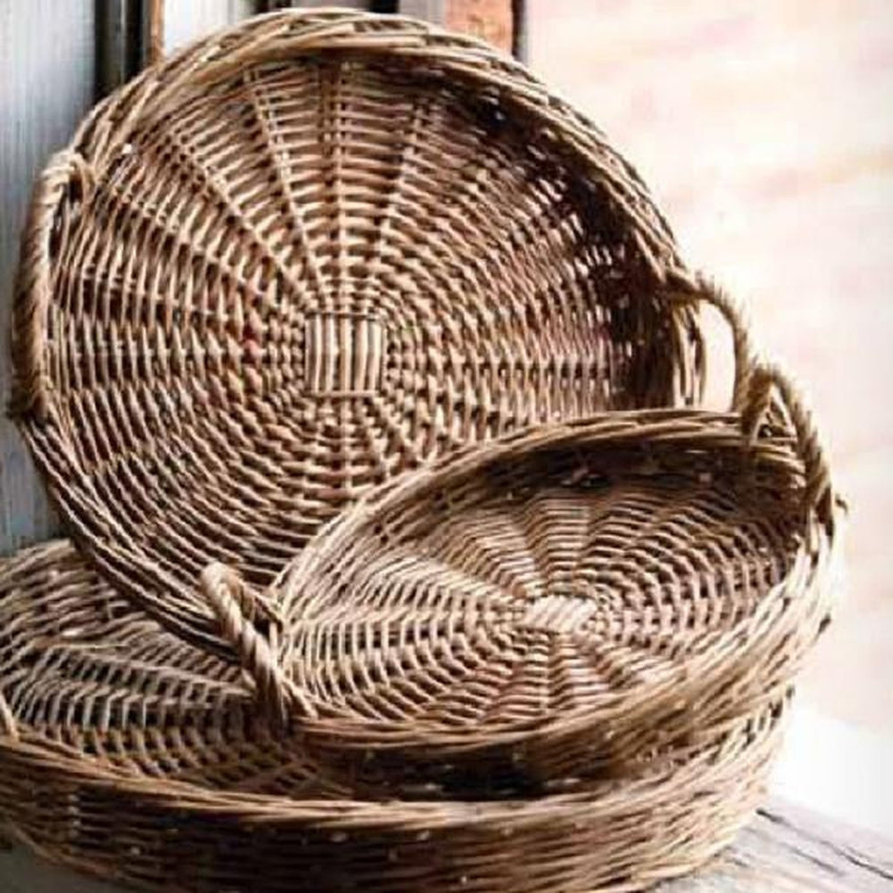 Round Willow Tray- Large-Park Hill-Lasting Impressions