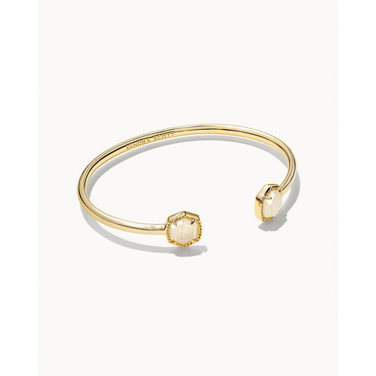 Kendra Scott Davie Cuff Bracelet Gold Iridescent Drusy
