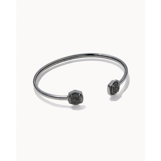 Kendra Scott Davie Cuff Bracelet Rhodium Platinum Drusy