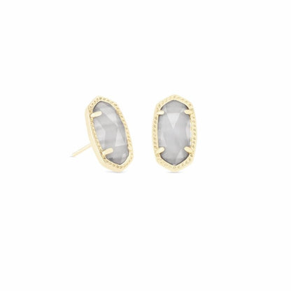 Kendra Scott Ellie Earring Gold Rose Quartz