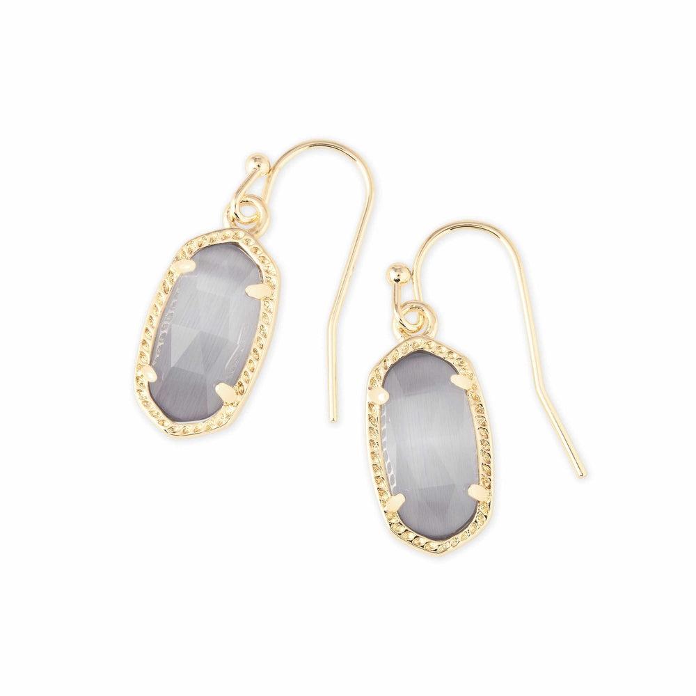 Kendra Scott Lee Drop Earrings Gold Pink Watercolor Drusy