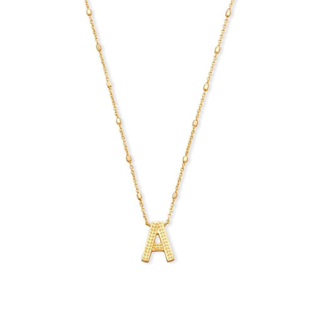 Kendra Scott Gold Letter A Initial Necklace