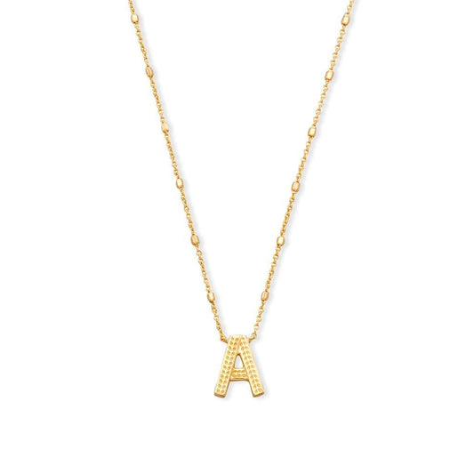 Kendra Scott Gold Letter A Initial Necklace