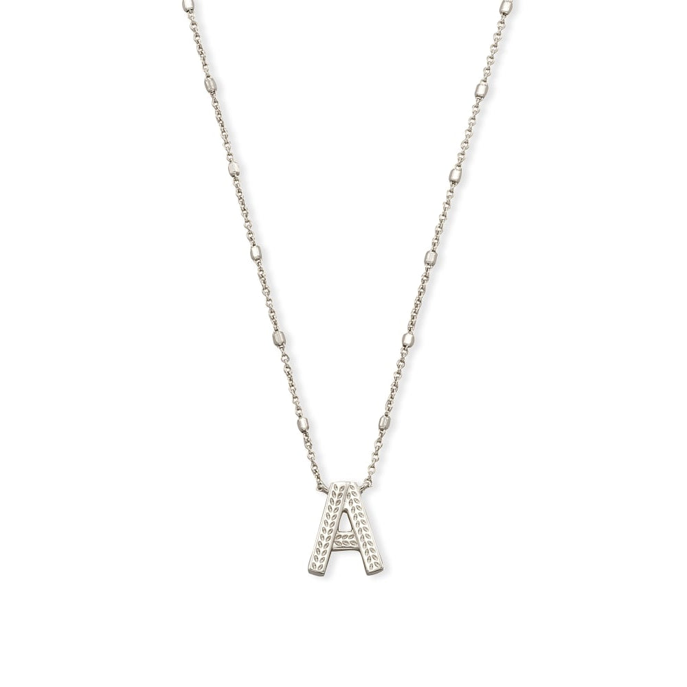 Kendra Scott Silver Letter A Initial Necklace