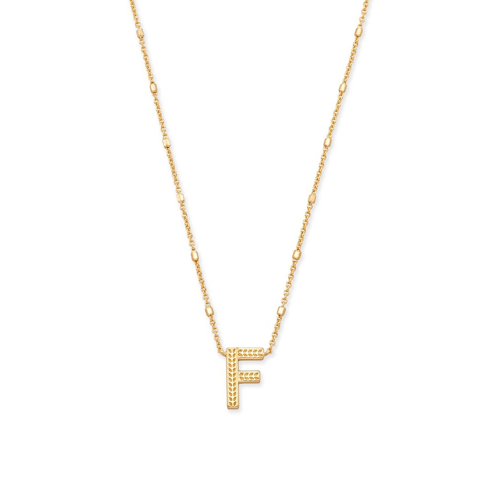 Kendra Scott Gold Letter F Initial Necklace