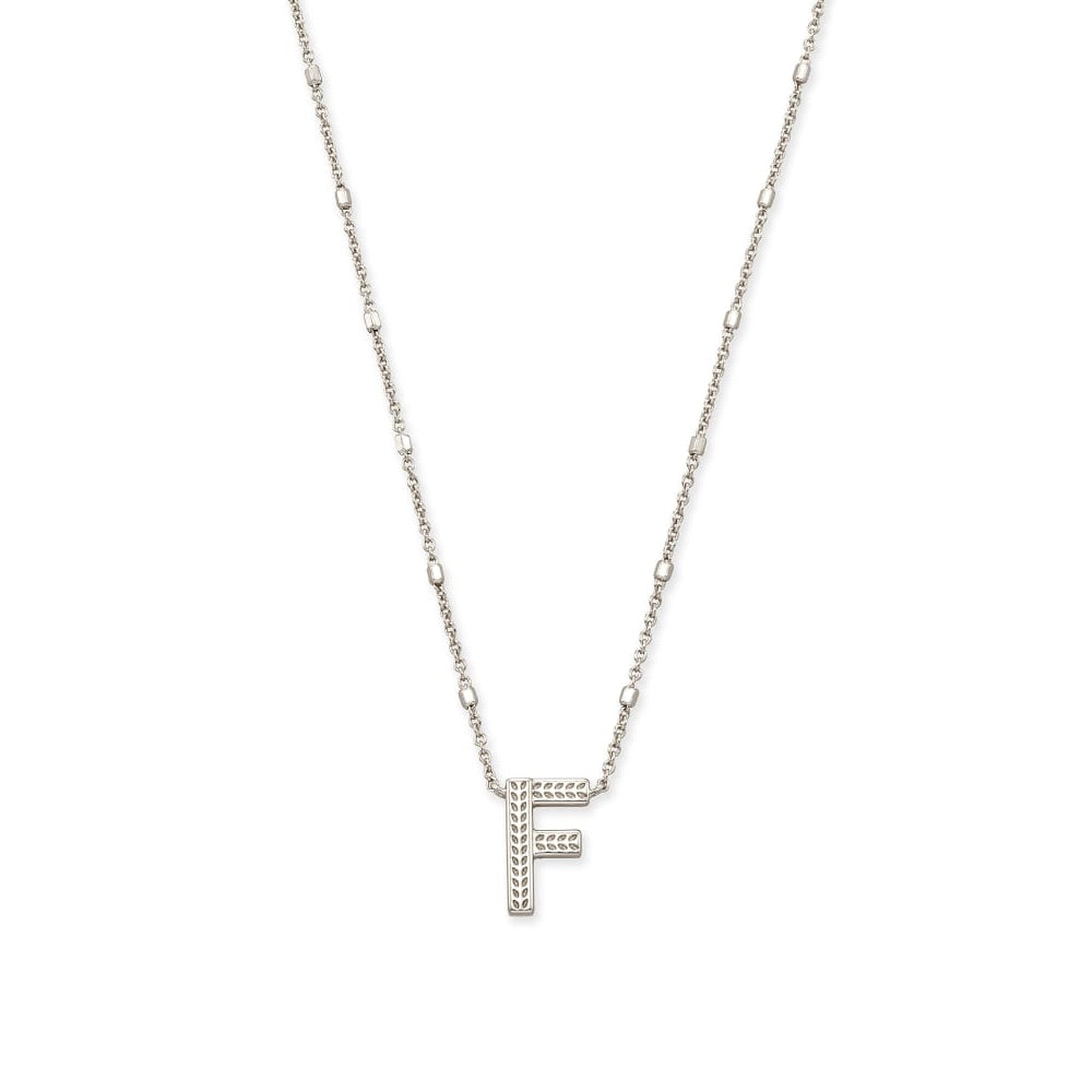 Kendra Scott Silver Letter F Initial Necklace