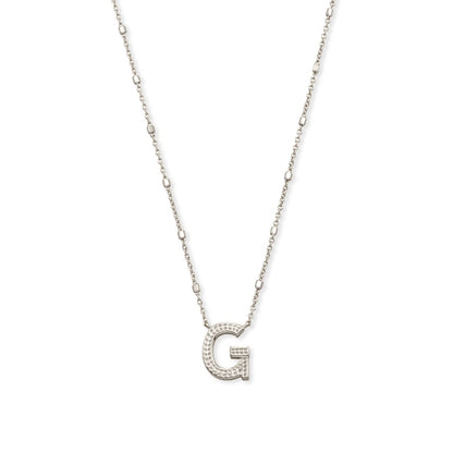 Kendra Scott Silver Letter G Initial Necklace