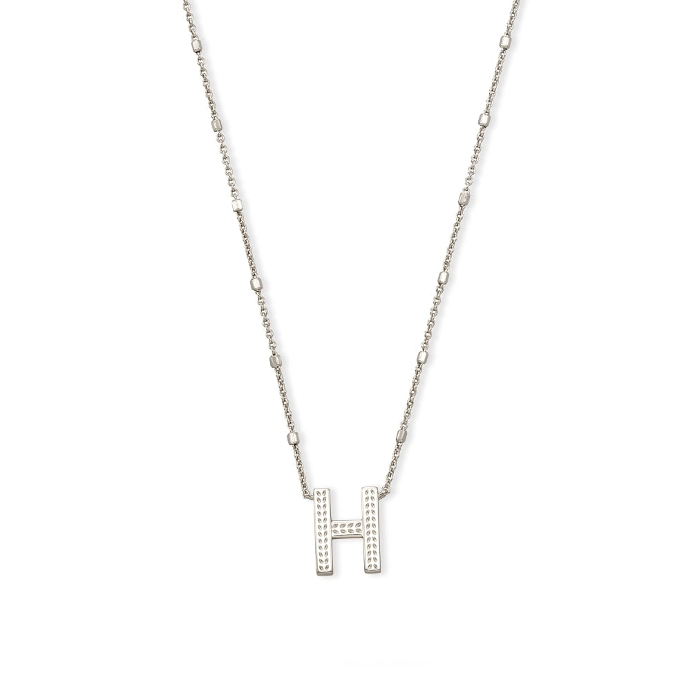 Kendra Scott Silver Letter H Initial Necklace