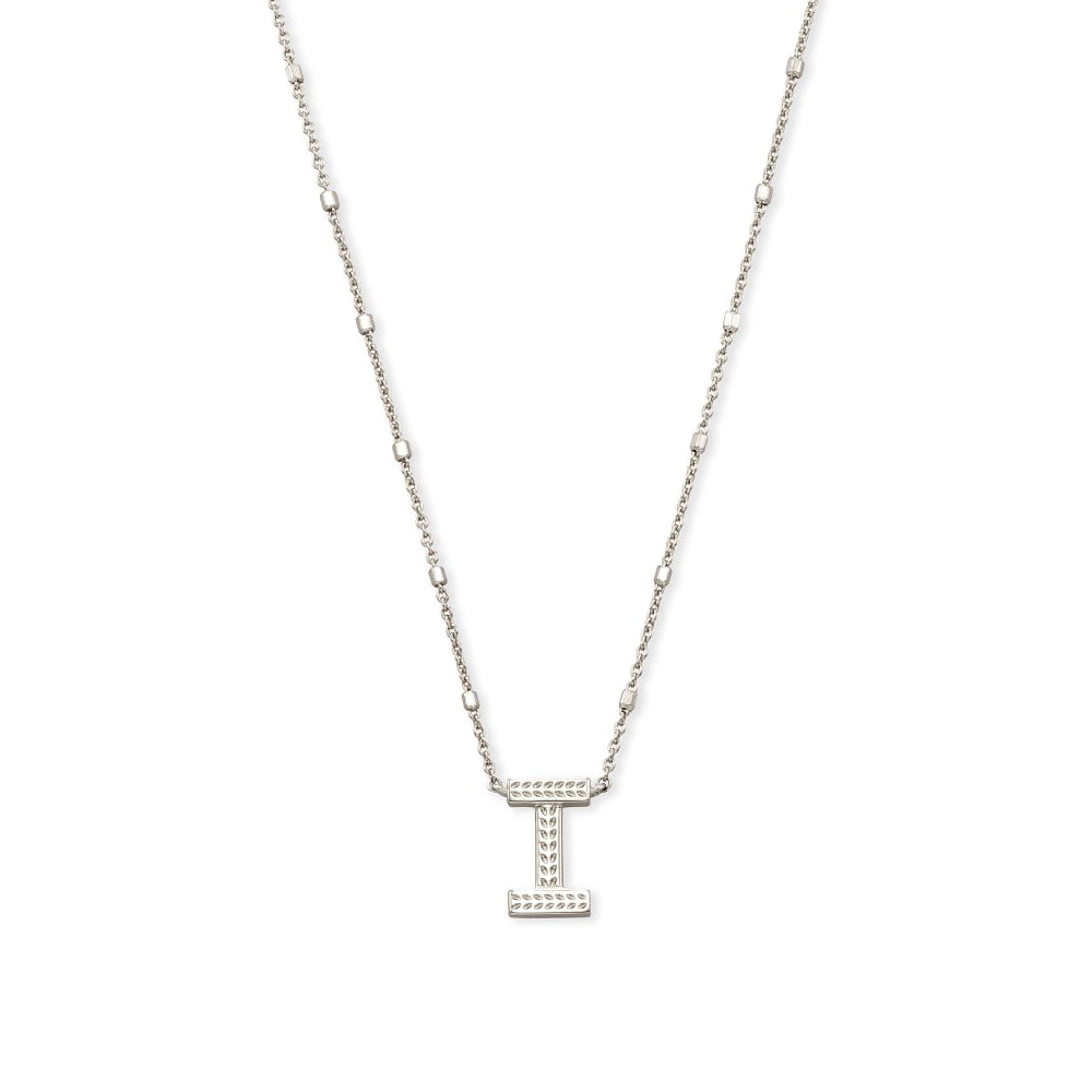 Kendra Scott Silver Letter I Initial Necklace