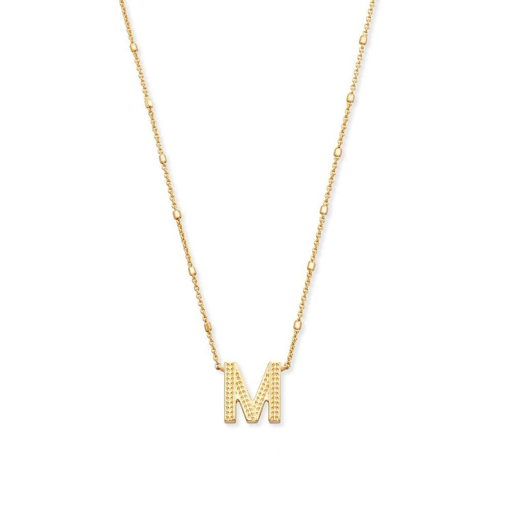 Kendra Scott Gold Letter M Initial Necklace