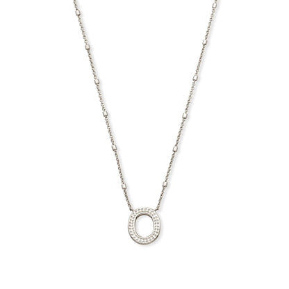 Kendra Scott Silver Letter O Initial Necklace