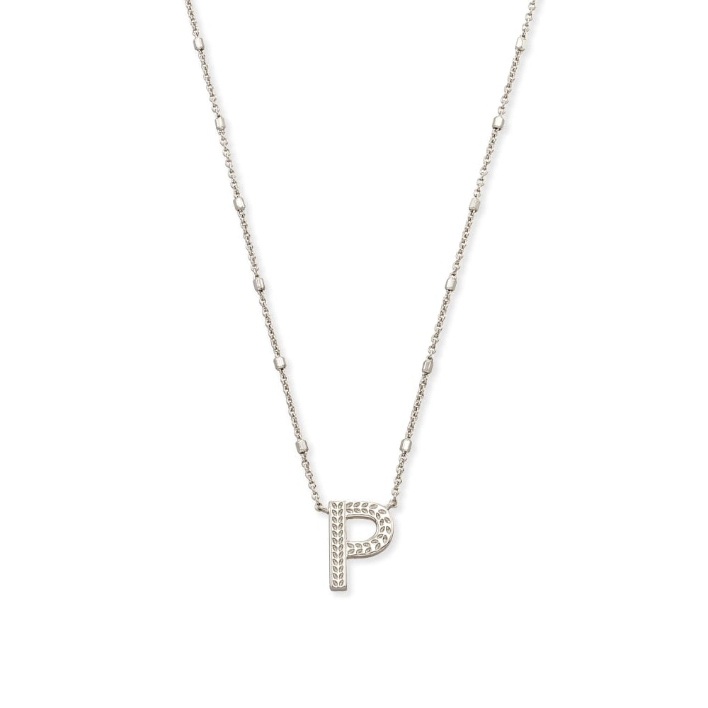 Kendra Scott Silver Letter P Initial Necklace
