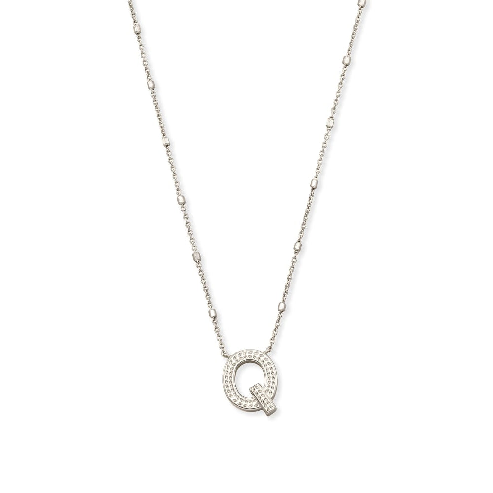 Kendra Scott Silver Letter Q Initial Necklace