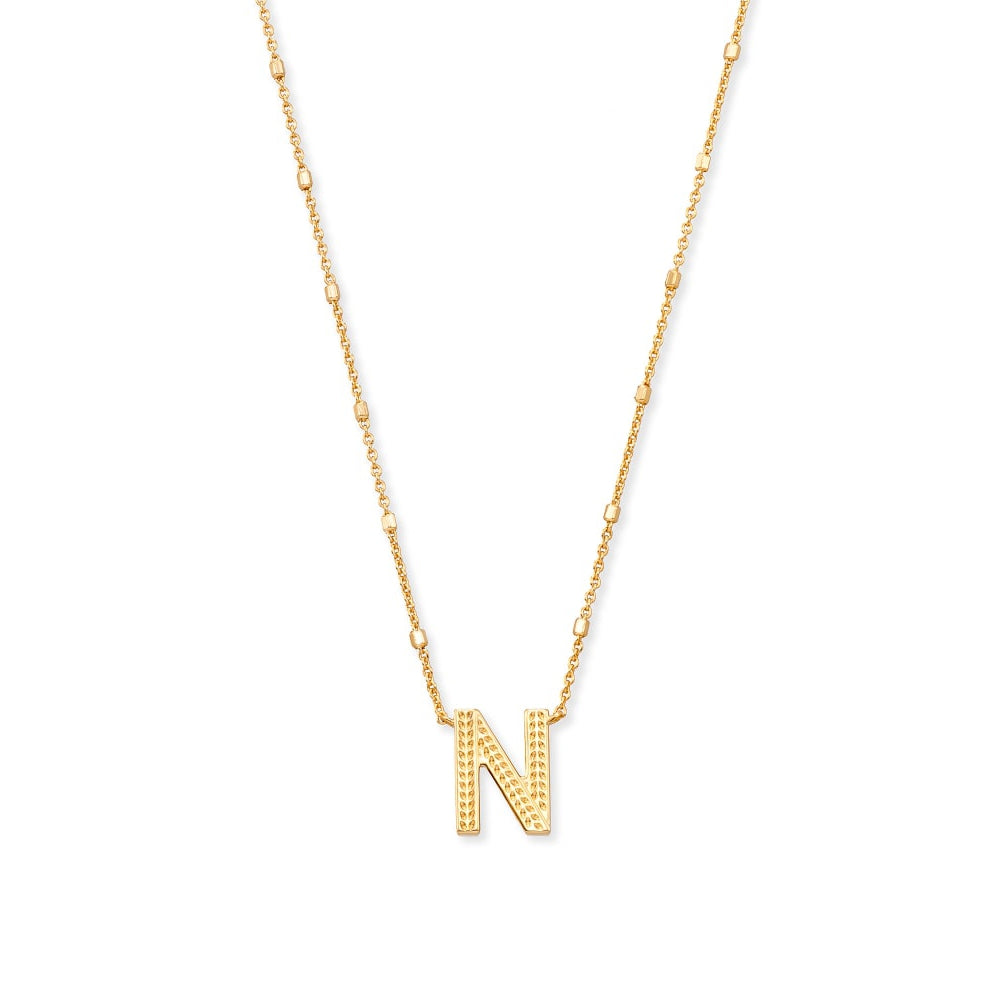 Kendra Scott Gold Letter N Initial Necklace