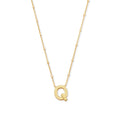 Kendra Scott Letter Pendant Necklace Silver