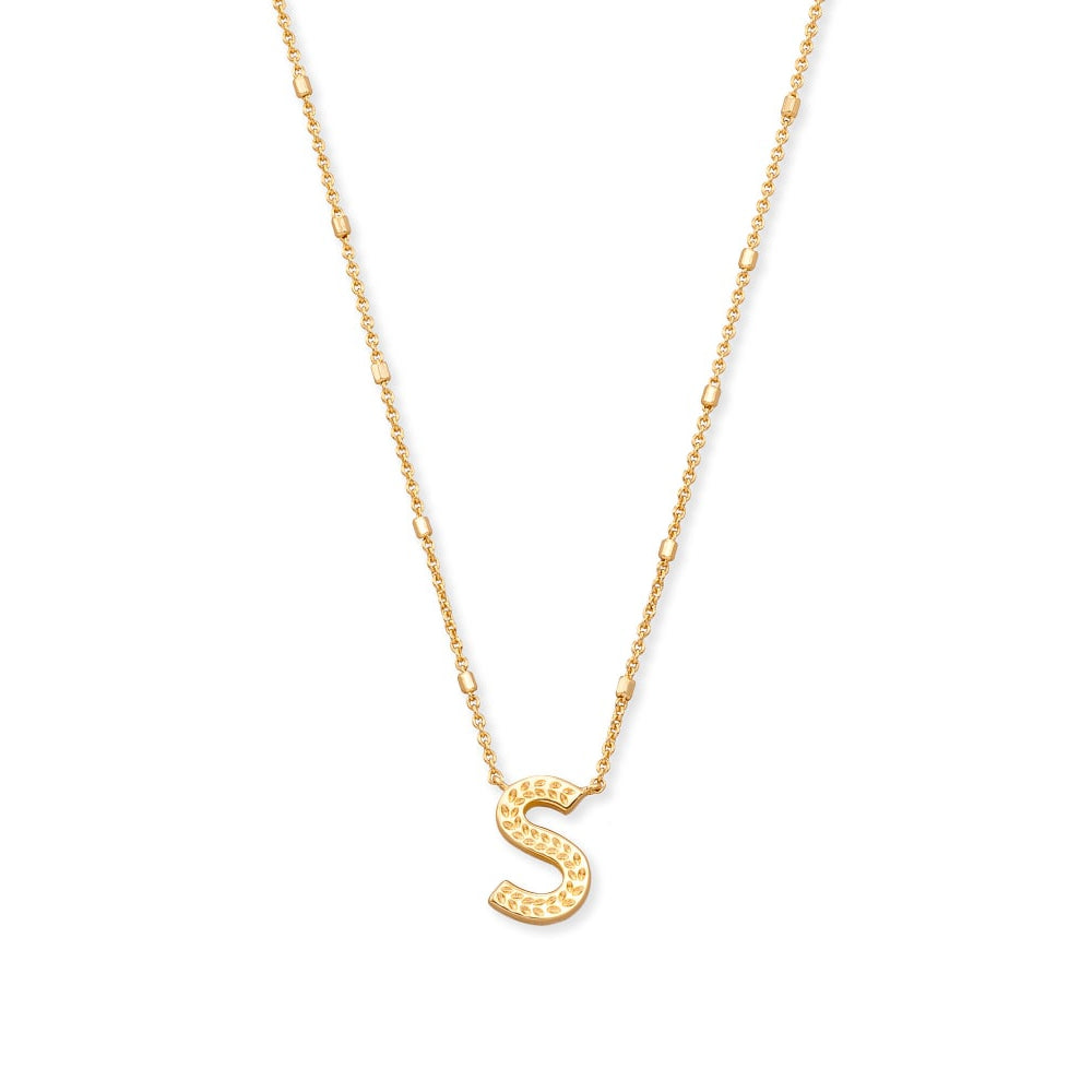 Kendra Scott Gold Letter S Initial Necklace