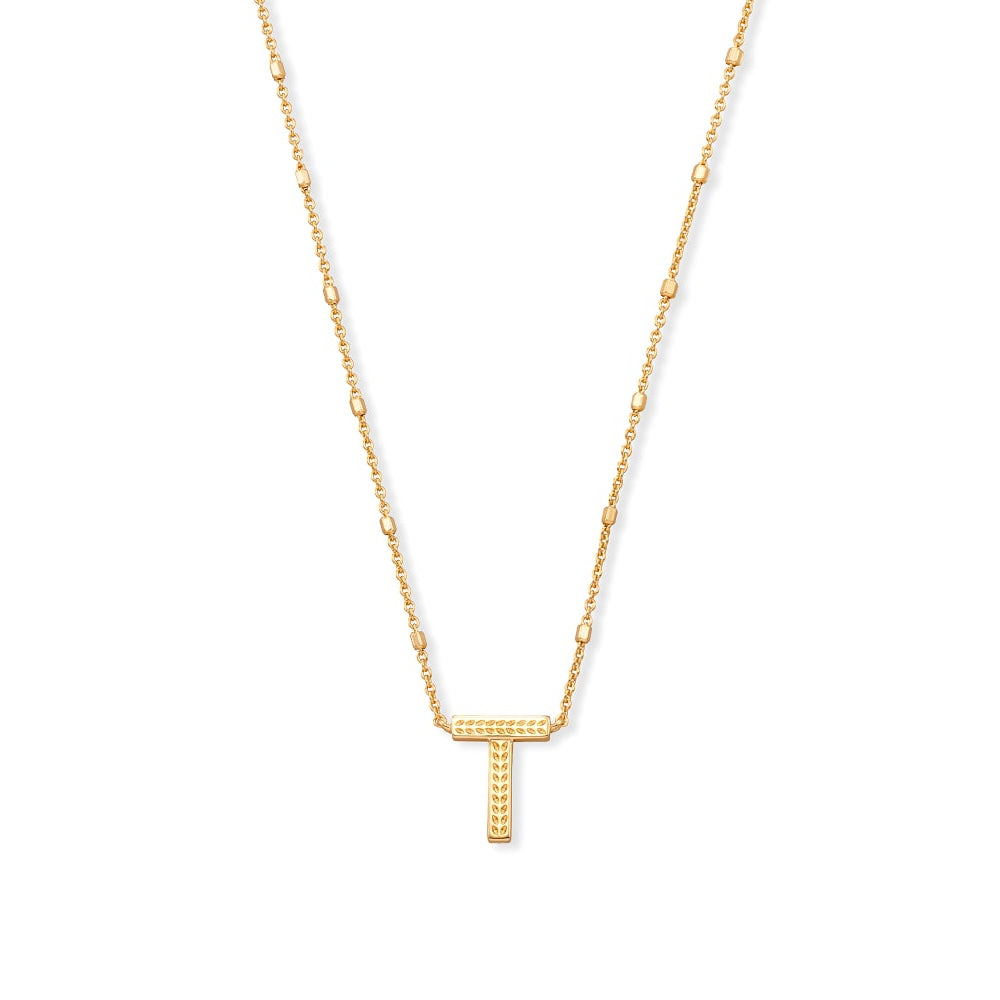 Kendra Scott Gold Letter T Initial Necklace