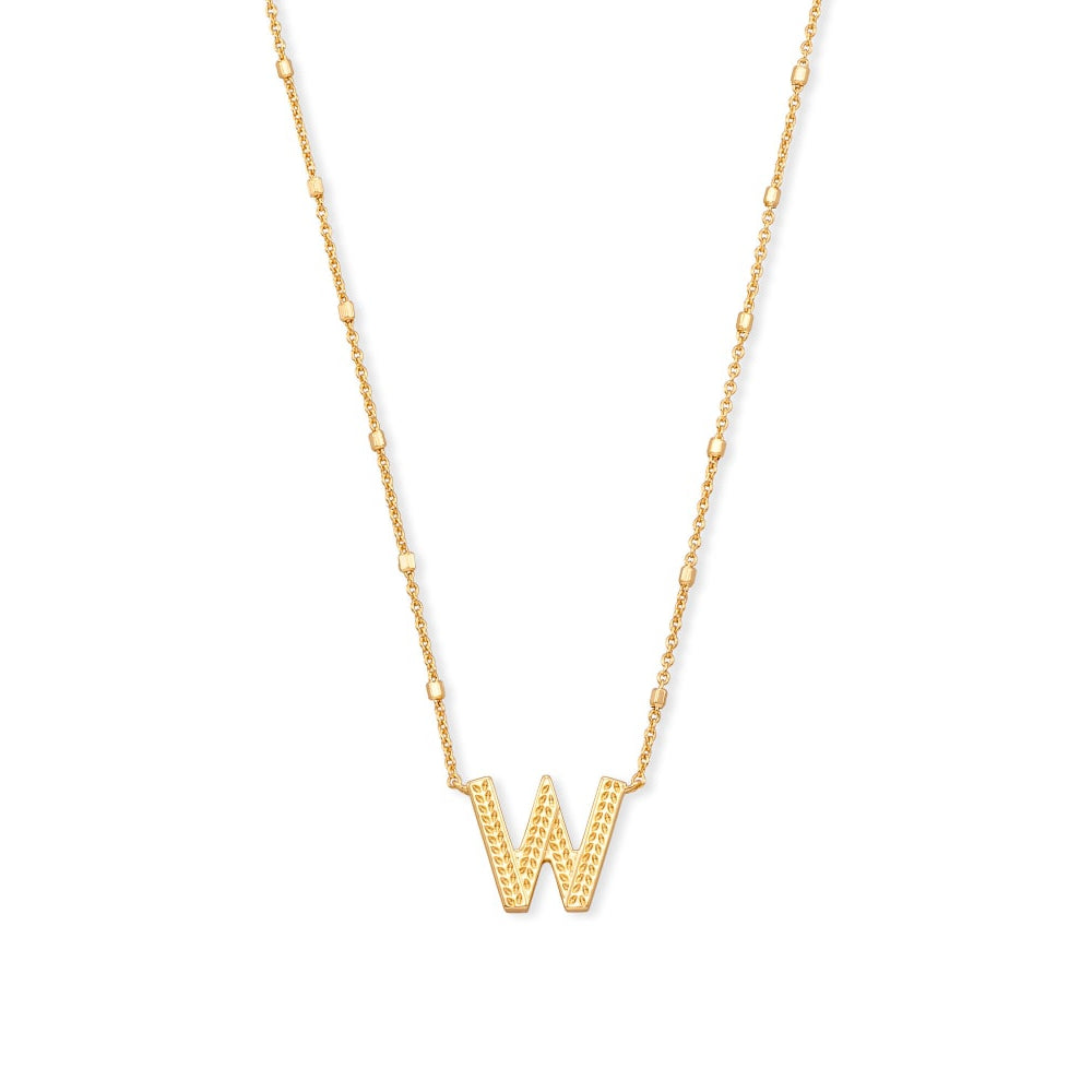 Kendra Scott Gold Letter W Initial Necklace