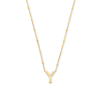 Kendra Scott Gold Letter Y Initial Necklace