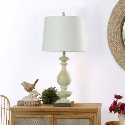 Taupe Table Lamp with Linen Shade