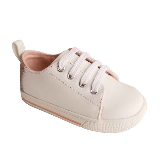 Lennon White & Pink Glitter Sneaker