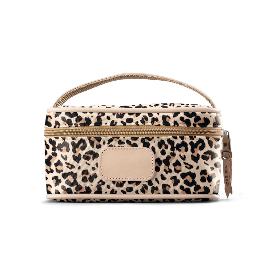 Leopard Coated Canvas Mini Makeup Case Jon Hart