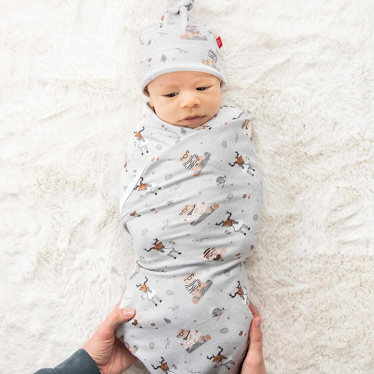 Magnetic Me  Perfect Sunday Organic Cotton Swaddle Blanket Lasting Impressions