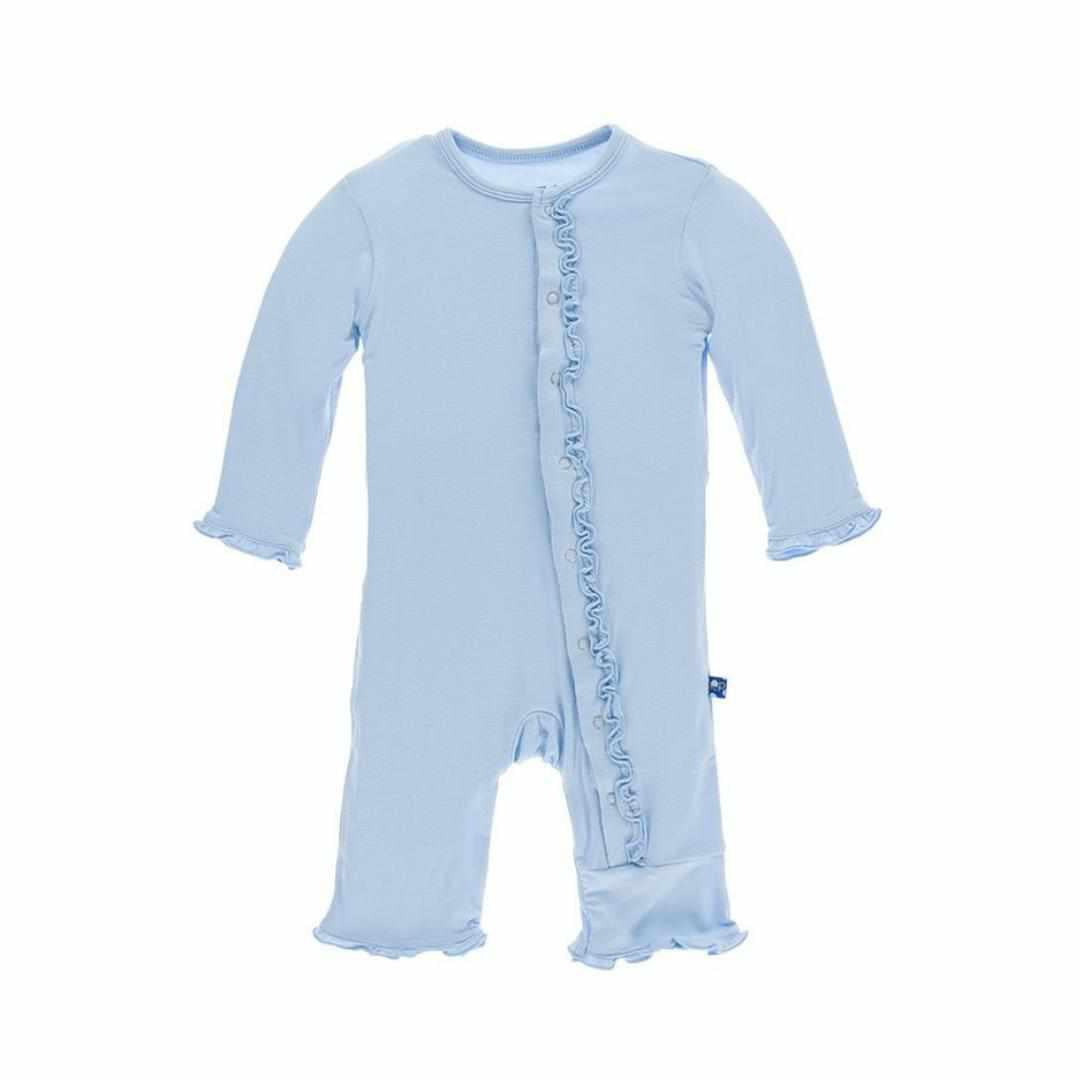 Pond Muffin Ruffle Coverall With Snaps-Kickee Pants-Lasting Impressions