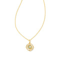 Gold Disc Initial Pendant Necklace