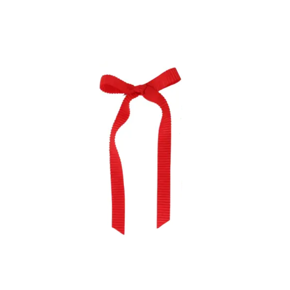 Pleated Long Tail Satin Bow
