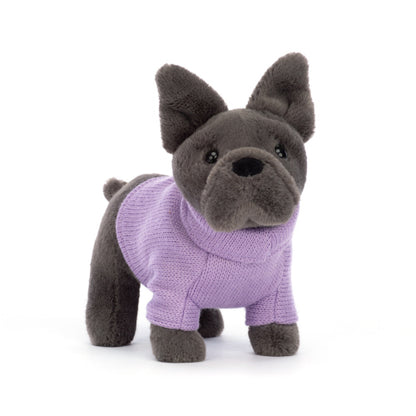 JellyCat Sweater French Bulldog Purple