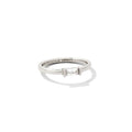Kendra Scott Juliette Band Ring Rhodium White Crystal