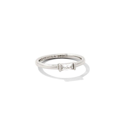 Kendra Scott Juliette Band Ring Gold White Crystal