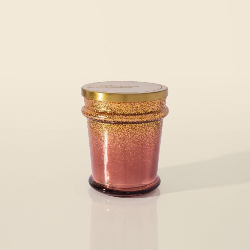 Tinsel & Spice Bronzed Berry Glittered Ombre Found Glass